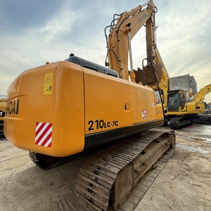 Excavatrice sur chenilles Hyundai R210 d'occasion d'origine coréenne, 20,6 tonnes, de taille moyenne, pour travaux de construction, avec moteur, boîte de vitesses et pompe à faible coût. - Product Image 6