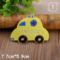 Patchs brodés mignons de voitures de dessins animés à thermocoller pour vêtements d'enfants, patchs décoratifs pour vestes et pantalons