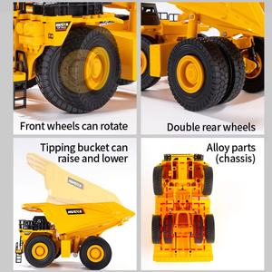 SJY-1152 Modèle de camion benne minier statique en alliage métallique moulé sous pression à l'échelle 1:35, véhicule d'ingénierie de construction, jouet pour enfants - Product Image 4