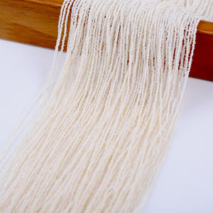 Vente directe du fabricant, perles d'eau douce ultra petites de 1 à 1,25 mm, perles blanches semi-finies, chaînes de perles pour le bricolage - Product Image 5