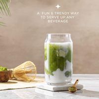Verres à bière personnalisés de 16 oz, tasses à café, gobelets en verre borosilicate de type canette avec couvercles et pailles