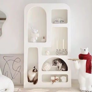 خزائن تخزين حديثة بيضاء اللون لغرفة المعيشة وغرفة النوم والشقق والفنادق - أثاث مكتبي وطعام معياري موفر للمساحة - Product Image 6