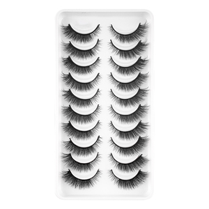 <span class=keywords><strong>Faux</strong></span> <span class=keywords><strong>cils</strong></span> en bande 3D D Curl, effet vison, légers et volumineux, 10 paires, plateau blanc, doux et légers, pour les rendez-vous et les séances photo - Product Image 5