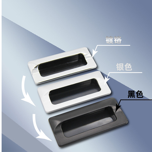 AW/Anwang 122 Tirador Oculto Empotrado Negro para Cajón, Herraje Invisible de Aleación de Zinc para Muebles - Product Image 4