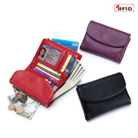 Nouveau Portefeuille RFID en Cuir Véritable Style Court, Sac à Main Tendance en Cuir Souple, Texture Raffinée, Grande Capacité, Organisateur, Porte-Monnaie