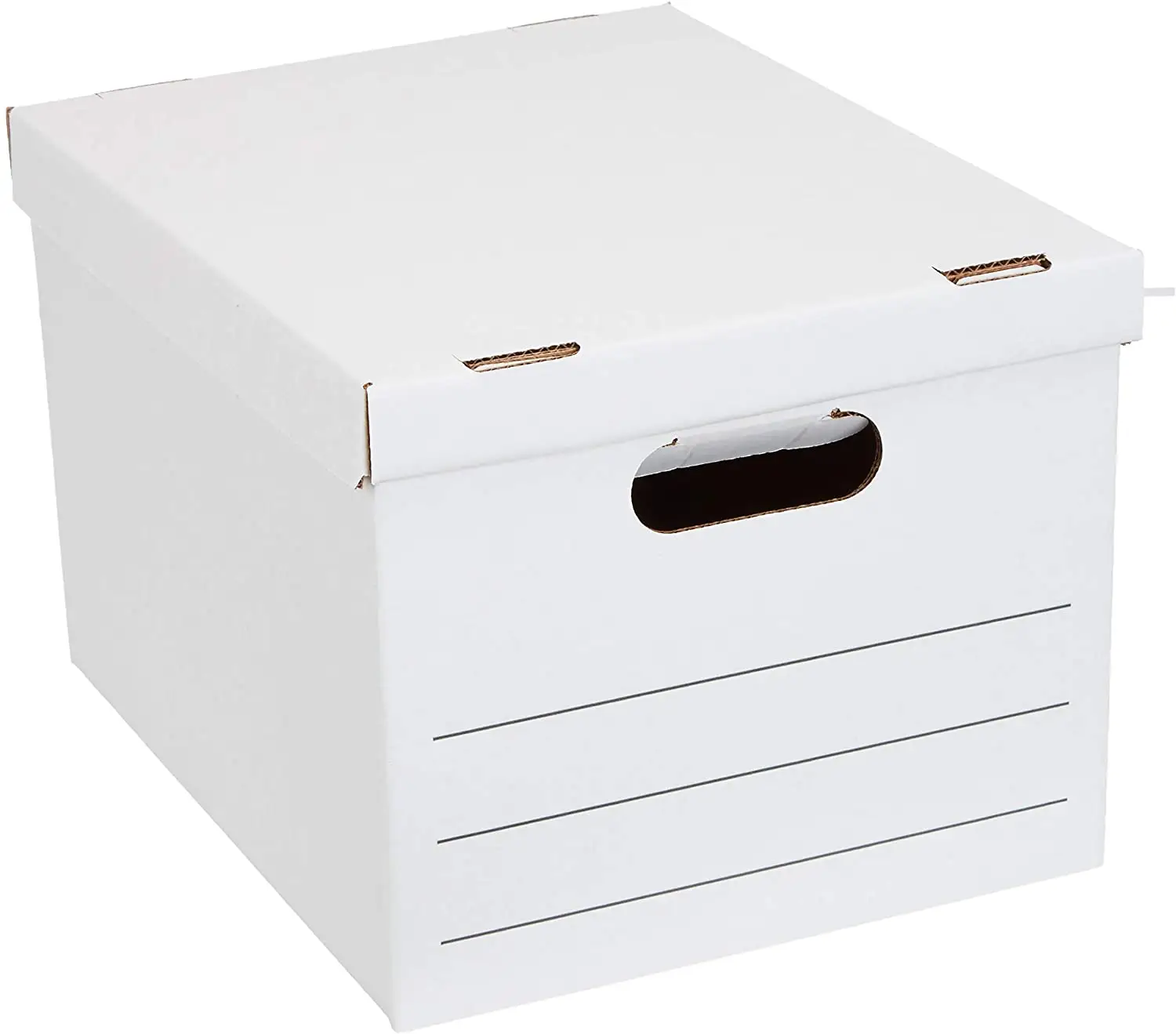 Scatole mobili di alta qualità scatola portaoggetti pieghevole per File da ufficio stampata maniglie facili da trasportare confezione per lettere con coperchio e Base