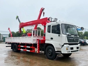 Camion <span class=keywords><strong>benne</strong></span> Dongfeng <span class=keywords><strong>4x2</strong></span> 8T avec <span class=keywords><strong>grue</strong></span> télescopique montée sur camion - Product Image 4
