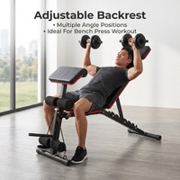 Banc de musculation multifonctionnel réglable pour la maison, banc d'entraînement complet pour le corps avec bandes de résistance, équipement d'entraînement de force