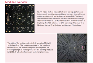 P2.976 โมดูลจอแสดงผล LED สีเต็มรูปแบบความละเอียดสูงสำหรับใช้งานภายในอาคารพร้อมความสว่าง 3840HZ และ 600cd - Product Image 5