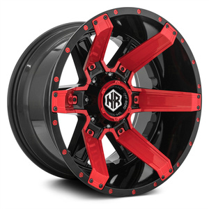 Jantes forgées noires en alliage d'aluminium de 20 pouces à rayons, design 6x139.7 PCD, pour SUV, tout-terrain et voitures particulières Toyota - Product Image 4