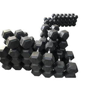 Fitness en Fonte Matériel Tête Ronde En Caoutchouc Haltère/<span class=keywords><strong>Hex</strong></span> Haltère Enduit - Product Image 5
