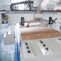 Routeur CNC 4 axes JIYU CH4 1300*2500 ATC avec moteur de broche NC Studio, machine à travailler le bois avec moteur de broche de 6 kW