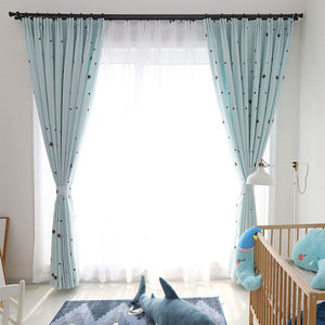 Innermor personalizable cielo estrellado bordado cortinas de lino de imitación para niños dormitorio y sala de estar decoración del hogar cortinas - Product Image 6