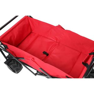 Heavy-Duty Outdoor Picnic <b>Folding</b> <b>Trolley</b> 4 Big Wheels Chrome Plated Wear-Resistant Hand <b>Cart</b> for Beach Utility Use - Product Image 5