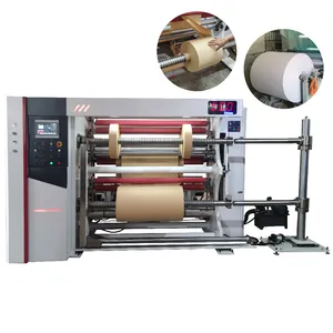 Máquina cortadora y rebobinadora de papel con revestimiento de papel, película adhesiva de PVC PET, comercio de papel