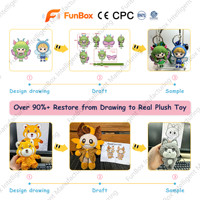 Porte-clés Funbox personnalisé en peluche, mini écureuil de dessin animé, jouet doux en peluche pour enfants, idéal pour cadeau, voiture, téléphone portable, sac