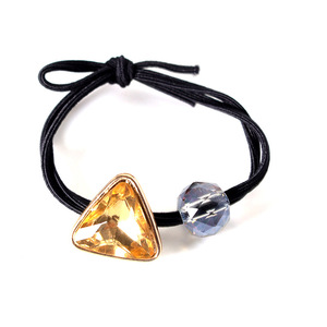 Élastique à <span class=keywords><strong>cheveux</strong></span> en forme de pierre, en caoutchouc, avec pierres de cristal, pour filles, mode française - Product Image 3