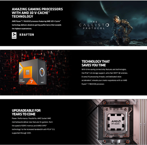 AMD R Yzen 7800X3D 8-<span class=keywords><strong>Core</strong></span> 16-Thread Bộ vi xử lý chơi game máy tính để bàn - Product Image 2