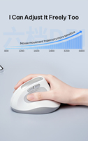 BOW MD390L Mouse Nirkabel, dan Pengisian Daya Tiga Mode Bluetooth, Ergonomis, Vertikal, dan Senyap untuk Laptop, Tablet, Smartphone