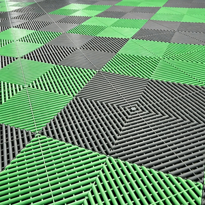 Factory Wholesale Modular <b>Interlocking</b> Garage <b>Floor</b> <b>Tiles</b> Anti-Slip PP Plastic Car Wash Grate Flooring with Drainage Hole - Product Image 6