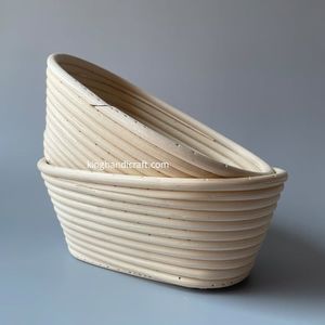 Panier de levage en rotin naturel tressé à la main, écologique, compatible lave-vaisselle, amovible, pour la cuisson artisanale du pain au levain - Product Image 2