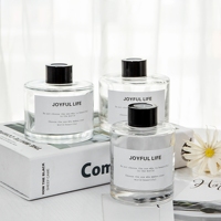 Bouteille de parfum en verre avec bouchon en bois pour voiture, 50ml