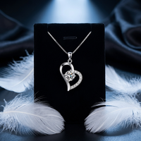 Collier pour femme en argent sterling 925 avec pendentif cœur en moissanite taille ronde 6 mm 0,8 ct, vente en gros, best-seller