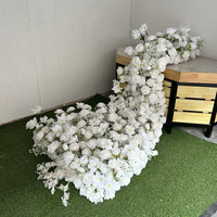 Guirlandes florales en soie d'hortensias et de roses, décorations de table en forme d'arche pour mariage, Noël, remise de diplôme, Pâques