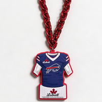 Collier en chaîne EVA pour fans de la tenue de la Michigan State Labatt Blue Light, pendentif vert à maillons épais Spartan pour le jour du match de football, promotion bière
