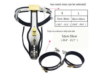 Ceinture de chasteté en forme de T en acier Jouets sexuels pour adultes Collier SM Anneau de bite Cage à bite Produits sexuels - Product Image 4