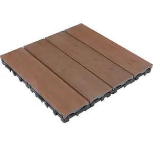 Wpc Tile Crack-Resistant Wood Plastic Composite Decking For Balcony And Terrace