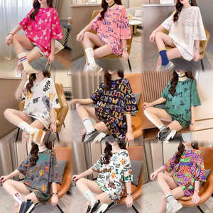 Op Maat Bedrukte Vintage Streetwear Patronen Plus Size Dames Losse Pasvorm Korte Uitgeharde T T-Shirt Modieus Voor Mode T-Shirt - Product Image 4