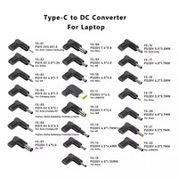 Adaptateur Convertisseur USB-C Femelle vers DC 4530 Mâle, Coudé à 90 Degrés, 65W, avec Puce E-mark Intégrée, Charge PD pour Ordinateur Portable