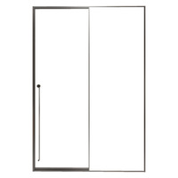 Porte de douche minimaliste en verre trempé avec cadre, durable et écologique, coulissante, pour usage hôtelier