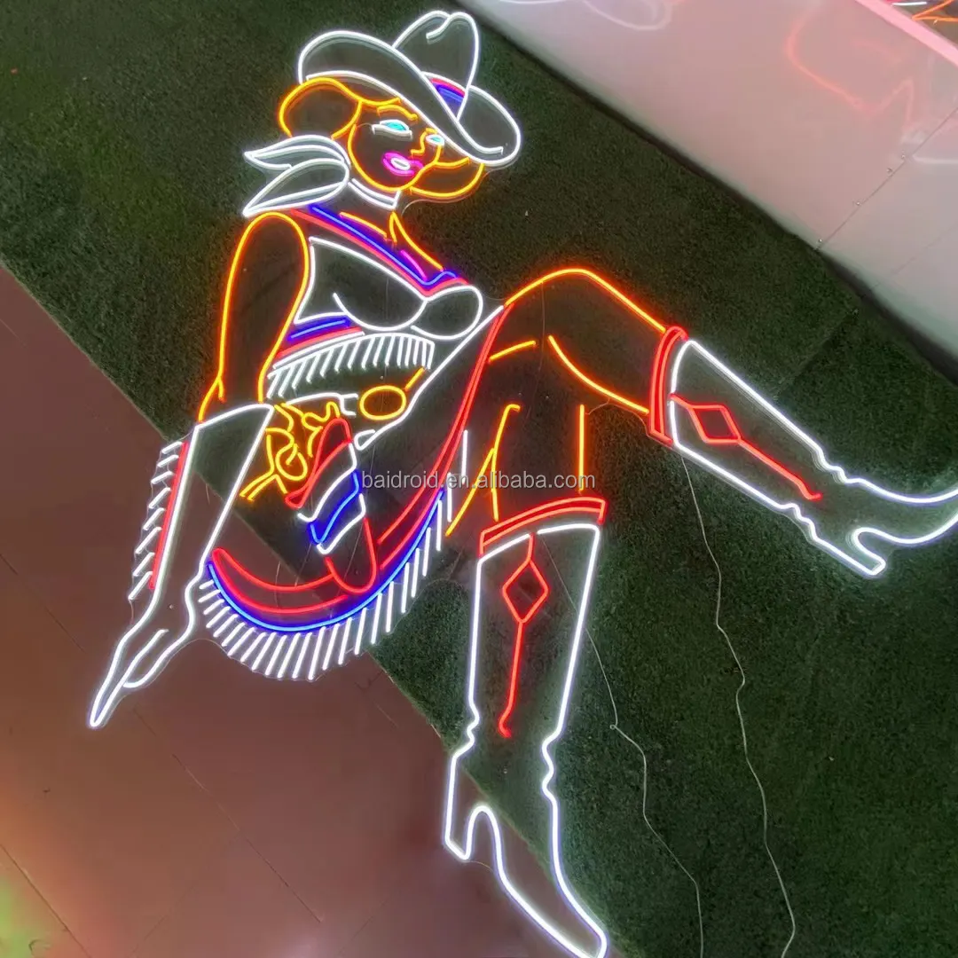 Personalizzato grande squalo al Neon Cool Anime cartone animato acquario sala giochi casa insegna luce al neon insegna luce led