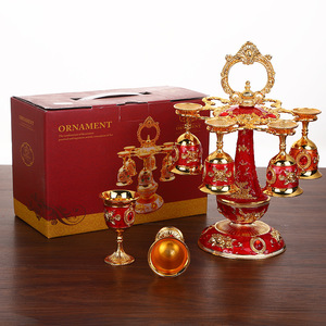 Juego <span class=keywords><strong>de</strong></span> portavasos <span class=keywords><strong>de</strong></span> vino <span class=keywords><strong>de</strong></span> Metal <span class=keywords><strong>de</strong></span> estilo europeo moderno para uso en fiestas, decoración para sala <span class=keywords><strong>de</strong></span> estar <span class=keywords><strong>de</strong></span> Hotel, diseño portátil - Product Image 3