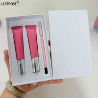 Kit de gloss à lèvres en gros, marque privée, rouge à lèvres liquide, ensemble crayon à lèvres 3-en-1, emballage en forme de bouche, cosmétique longue tenue pour les lèvres