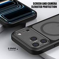 Coque givrée rigide translucide magnétique pour iPhone 17 Pro Max avec protection d'objectif mate, pare-chocs antichoc pour 17 Pro Air