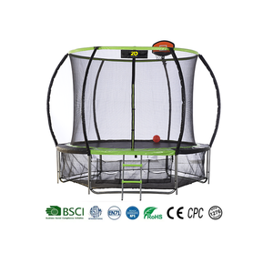 <span class=keywords><strong>Trampoline</strong></span> Zoshine Pumpkin avec <span class=keywords><strong>filet</strong></span> de protection interne, bungee de saut, sac à chaussures sous le <span class=keywords><strong>filet</strong></span>, panier de basket extérieur pour enfants et adultes, vert - Product Image 1