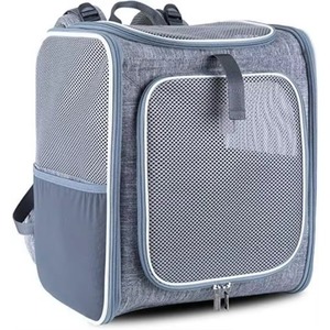 Free Sample Ergonomic Design <b>Cat</b> Travel <b>Backpack</b> <b>Carrier</b> for Medium <b>Cats</b> and Small Dogs with Magic Straps bag - Product Image 3