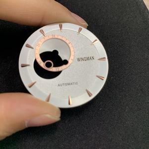 หน้าปัดสีขาว Matte <span class=keywords><strong>มือ</strong></span>ทองกุหลาบ<span class=keywords><strong>แหวน</strong></span>ด้านในและ CD รูปแบบ Mechanical Movement - Product Image 6