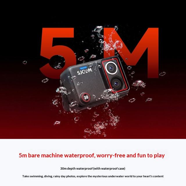 For SJ30 Sports Action Camera Dual Camera 8K Ultra Clear Night Shooting 2.51-inch Screen Dash Cam 140 Wide Angle Waterproof