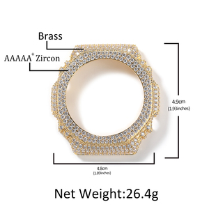 UWIN GA2100 Lunette en Moissanite pour Montre <span class=keywords><strong>Casio</strong></span> <span class=keywords><strong>G</strong></span>-<span class=keywords><strong>Shock</strong></span> Entièrement Sertie de Pierres VVS Couleur D avec Certificat - Product Image 6
