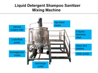 Machine de mélange de shampoing 500L, mélangeur et agitateur pour la fabrication de détergent vaisselle