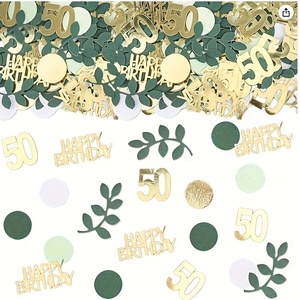 Coriandoli Verde Salvia per Buon Compleanno, Coriandoli in Lamina per Decorazioni Tavolo per Feste di 18°, 30°, 40°, 50°, 60° Compleanno - Product Image 4