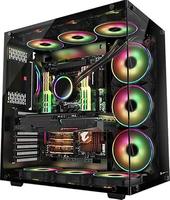 OEM Mid Tower Gaming PC Case Aluminum Alloy MATX Desktop Computer Chassis with Tempered Glass Side Panel Window