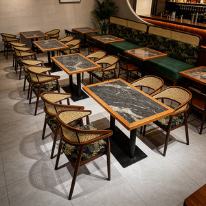 Juego de Muebles de <span class=keywords><strong>Restaurante</strong></span> Modernos de Lujo Ligero, Sofá de Espera, Mesa <span class=keywords><strong>y</strong></span> Sillas de Comedor para <span class=keywords><strong>Restaurante</strong></span> <span class=keywords><strong>y</strong></span> <span class=keywords><strong>Bares</strong></span> - Product Image 3