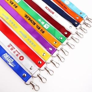 Hot Selling Premium Quality Neck <b>Lanyards</b> Sublimation Heat Transfer Printing with Custom Logo for ID Badges - Product Image 1