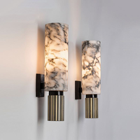 Applique Murale Nordique en Marbre Naturel, Style Moderne Minimaliste, pour Hôtel, Chambre à Coucher, Tête de Lit, Couloir, Luminaire d'Accent Créatif et Luxueux