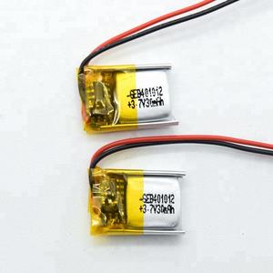 Geb nhỏ nhỏ Pin 401012 3.7V 50mAh 301012 301225 Lipo có thể sạc lạ<span class=keywords><strong>i</strong></span> 4mm Độ dày Pouch Lithium Polymer Pin cho tai nghe - Product Image 3